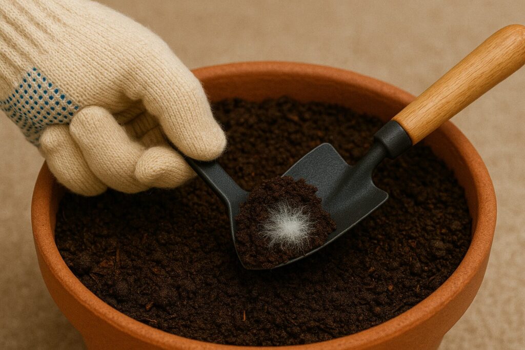 土に白カビが発生したときの対策方法