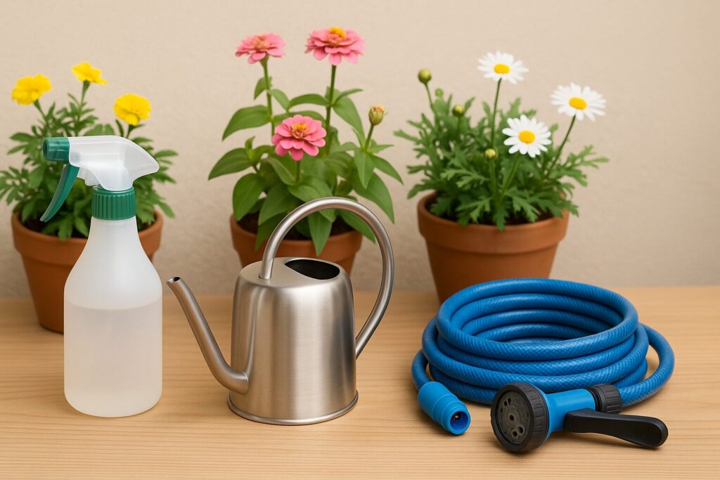 花に水をやる道具は何ですか?
