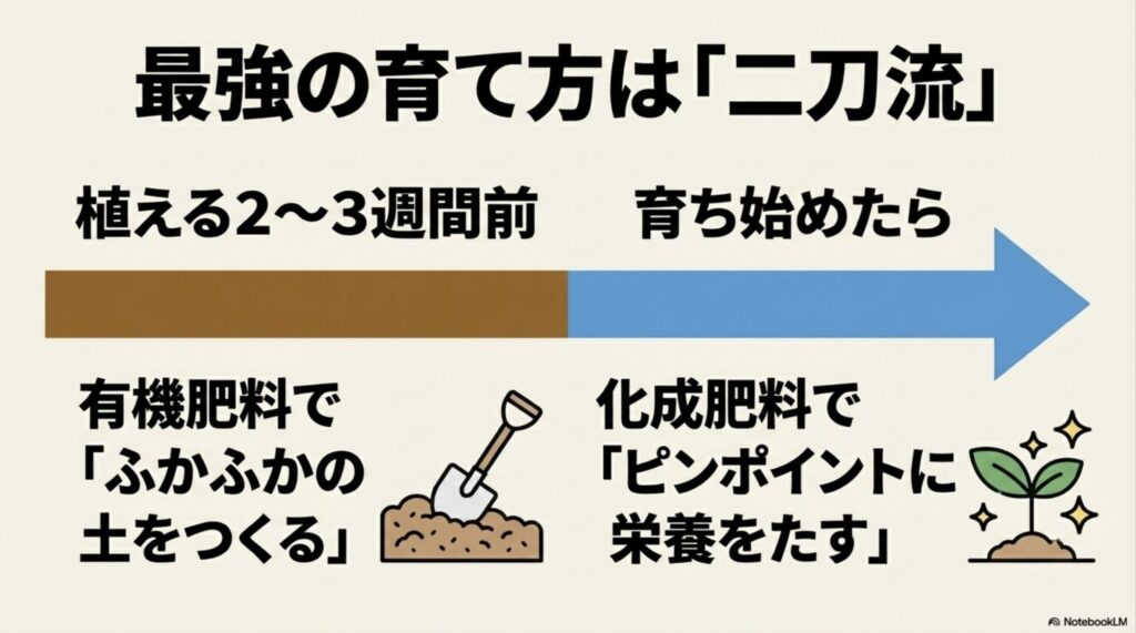 肥料の最強の使い分け「二刀流」(元肥と追肥の戦略)