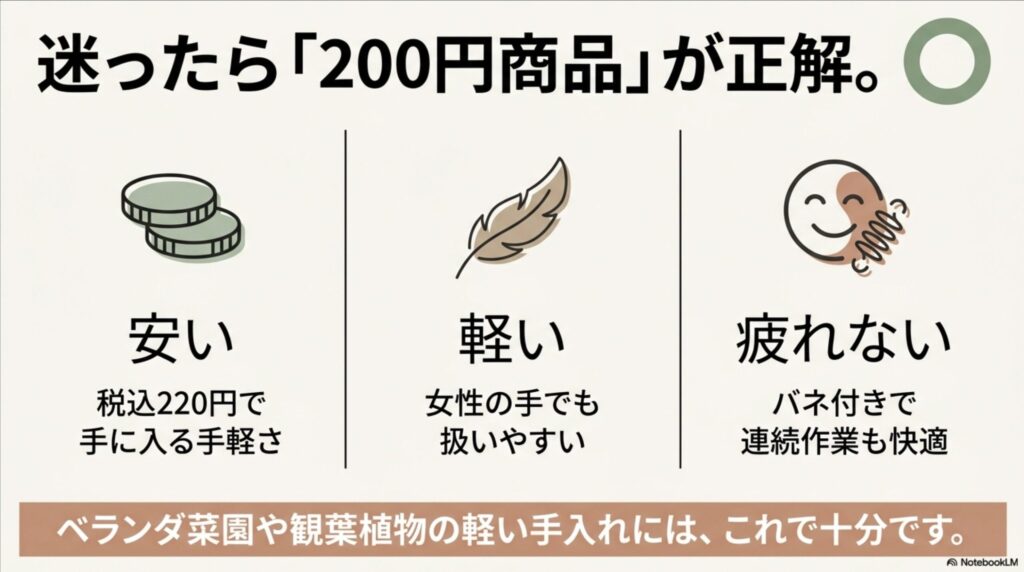 ダイソーの200円園芸ハサミがおすすめな理由(安い・軽い・疲れない)
