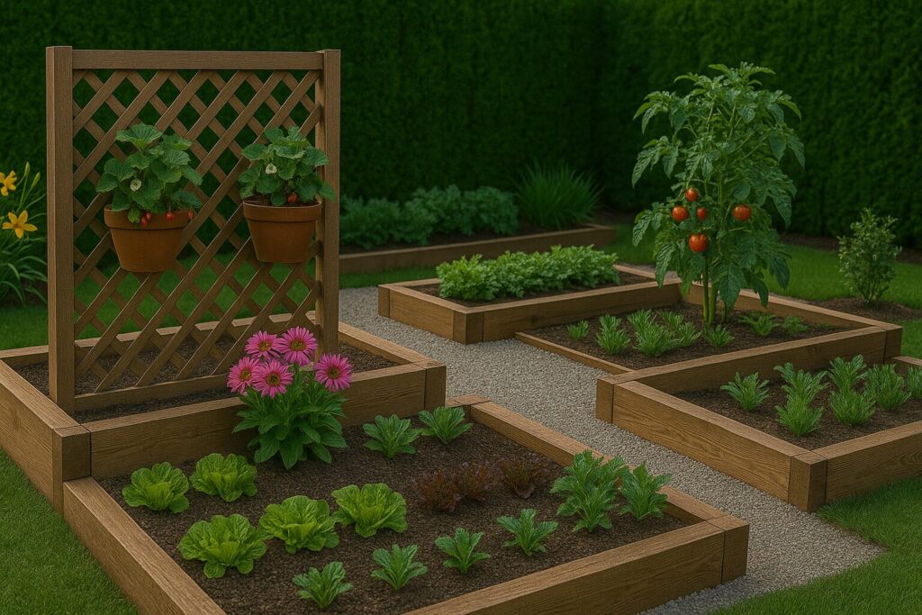 かっこいい庭を彩る家庭菜園レイアウト実例