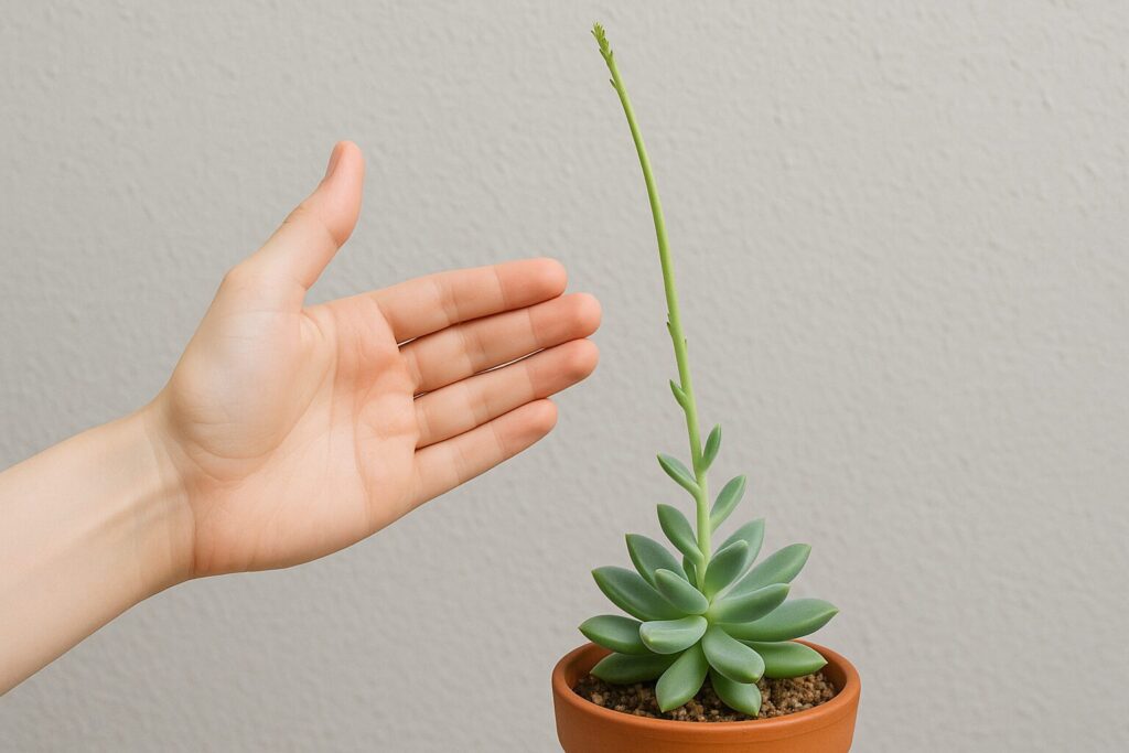 多肉植物が上に伸びる原因と解決策
