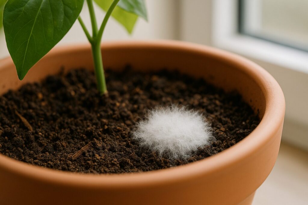 室内の植木鉢で白カビが出るときの注意点