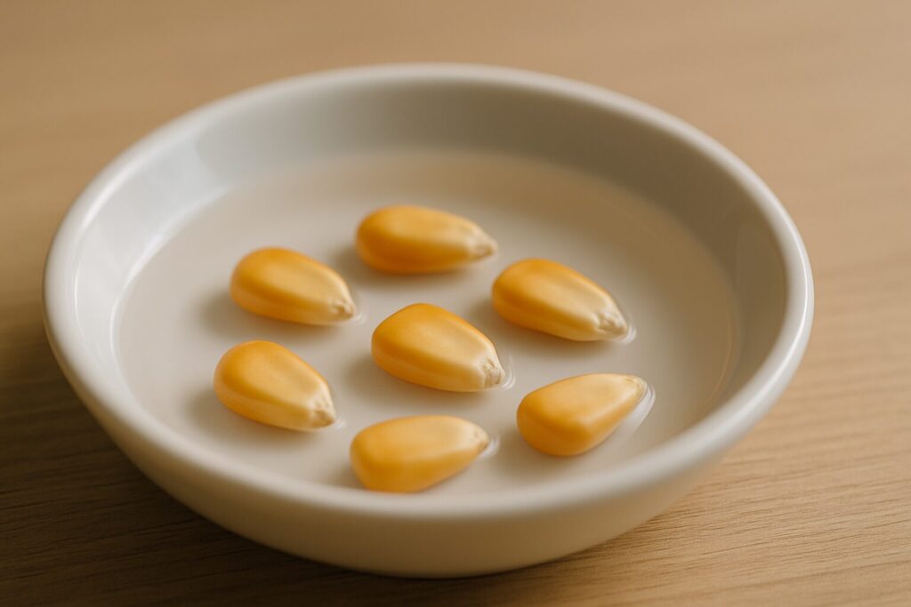 とうもろこしの種は水につけた方がいい？
