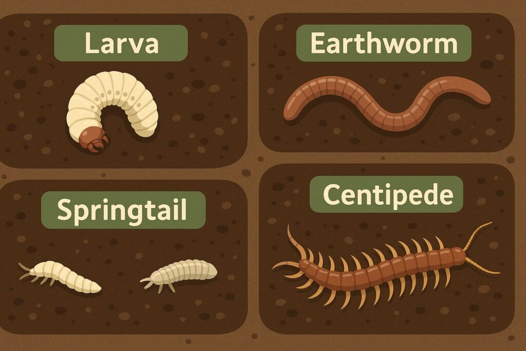 よく見かける土の中の虫一覧