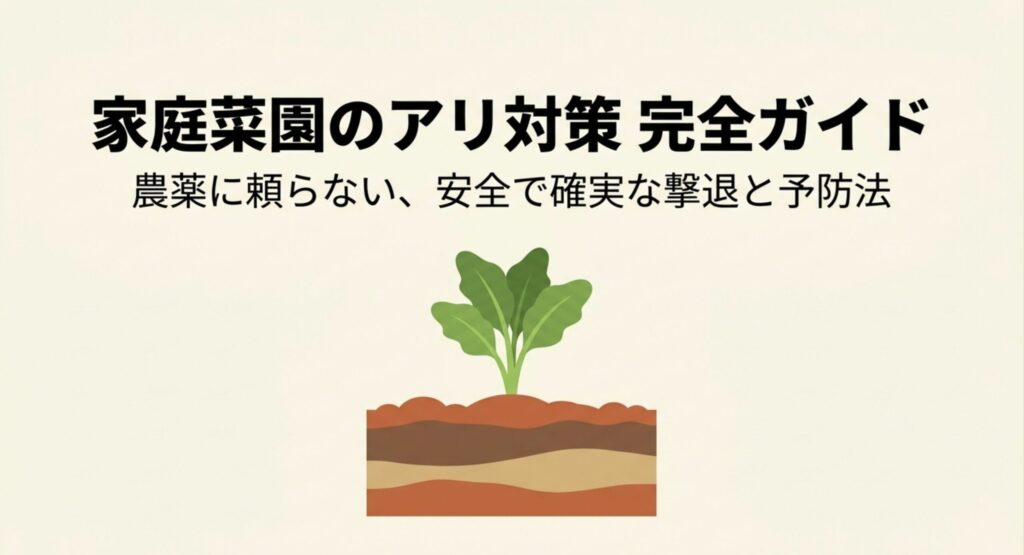 家庭菜園のアリ対策完全ガイド。農薬に頼らない、安全で確実な撃退と予防法について。