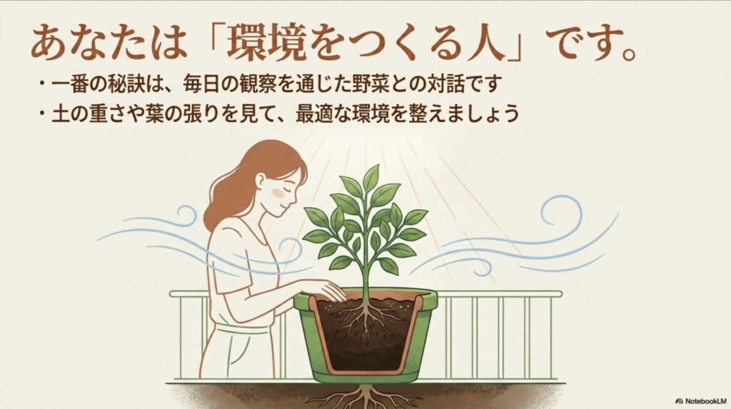 毎日の観察を通じた野菜との対話で最適な環境を整えることの大切さ