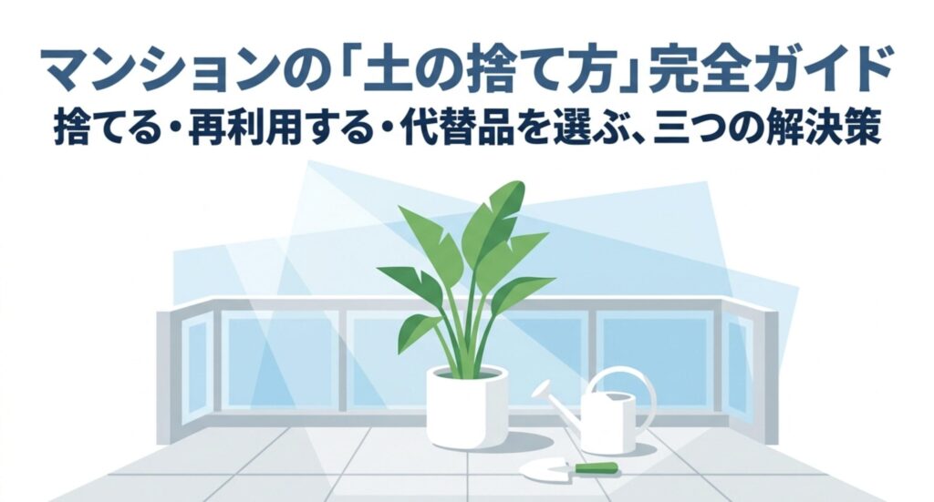 ゴミ焼却炉が故障するためマンションでプランターの土を不法投棄してはいけないことを示す図