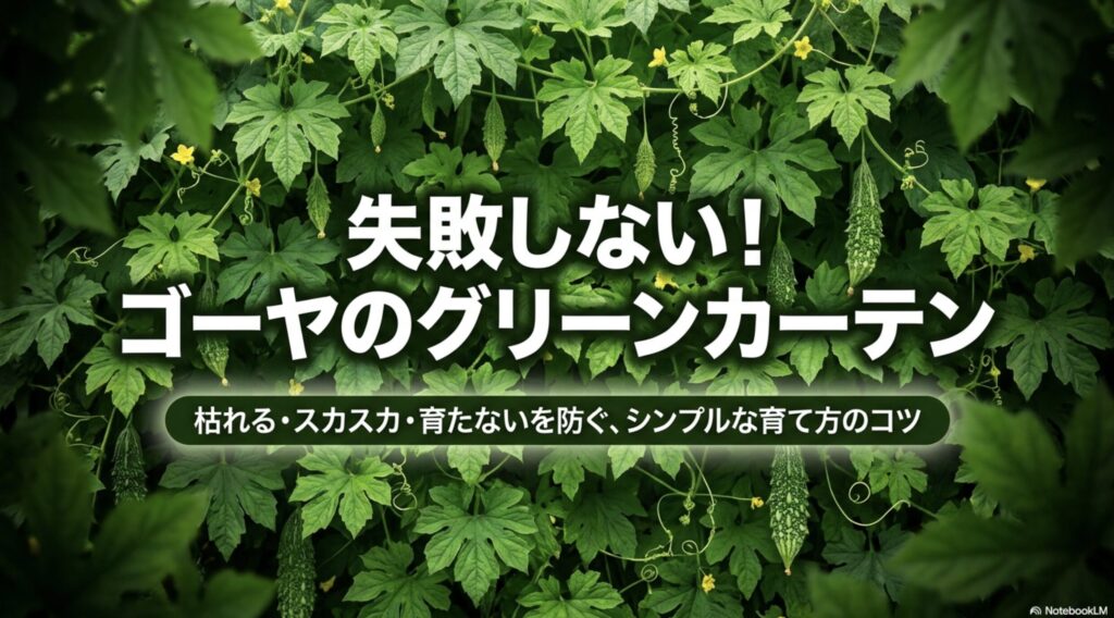 失敗しないゴーヤのグリーンカーテンの育て方と、枯れる・スカスカを防ぐシンプルなコツ